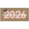 Big Dot of Happiness Rose Gold Class of 2026 Graduation Kraft Paper Banner, Congratulations 2026 Pink Printed Brown Paper Party Sign Decoration – 1 Ct